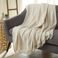 Organic Cotton Throw with Tassels 2