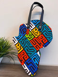 Shamsa Kente African Map Hand Bag 1