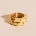 Color Block Chunky Rounded Huggie Hoop Earrings 2