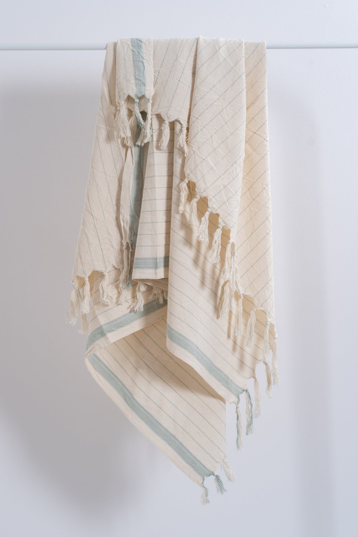 Drama Blue Cotton Linen Towel