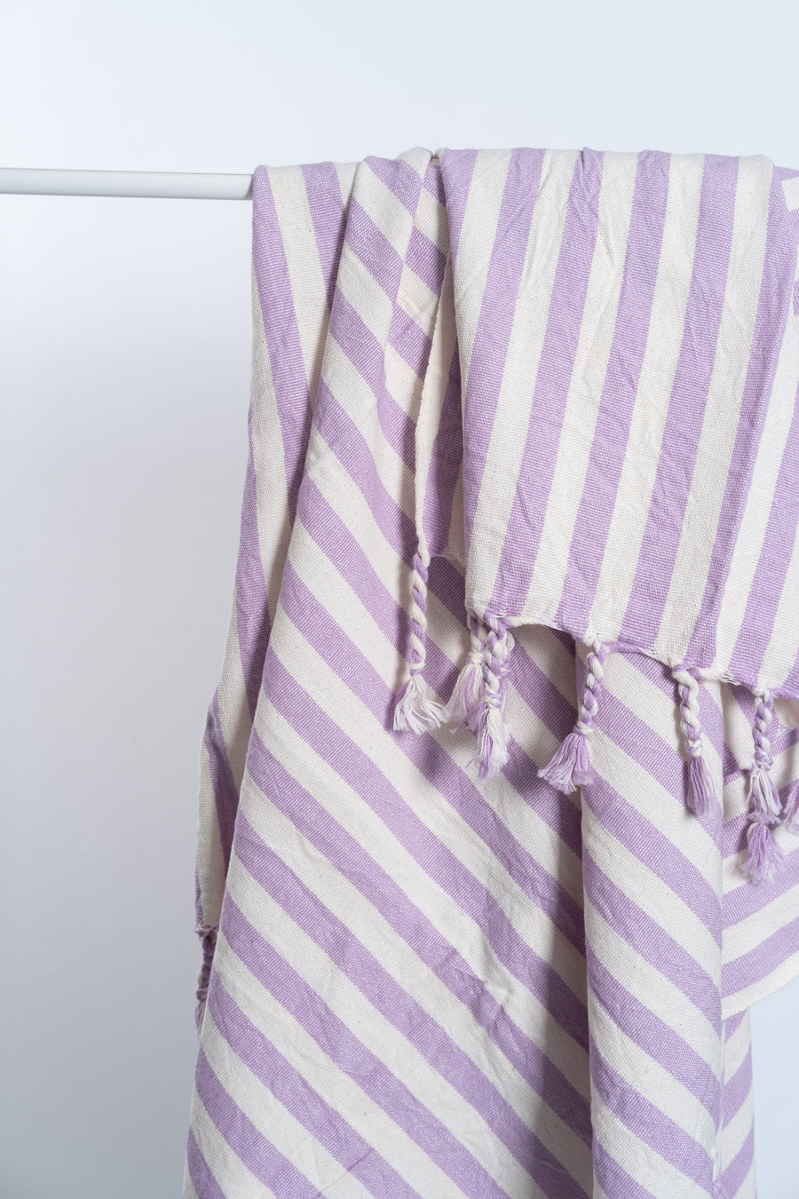 Girit Lilac Cotton Linen Towel