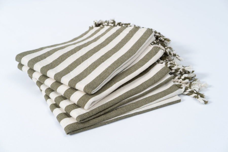 Girit Haki Cotton Linen Towel