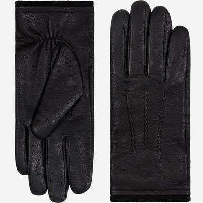 Daniel (black) – Goatskin leather gloves with warm wool lining and touchscreen function, by Leather Gloves Online
