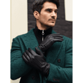 Daniel (black) – Goatskin leather gloves with warm wool lining and touchscreen function 2