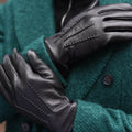 Daniel (black) – Goatskin leather gloves with warm wool lining and touchscreen function 6