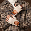 Dario (cognac) - Hand-sewn Italian crochet driving gloves from lambskin leather 7