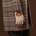 Dario (cognac) - Hand-sewn Italian crochet driving gloves from lambskin leather 8
