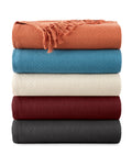 Diamond Jacquard Throw Rust 2