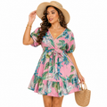 Duma Mbili Elegant Tropical Summer Wrap Dress 2