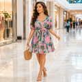 Duma Mbili Elegant Tropical Summer Wrap Dress 4