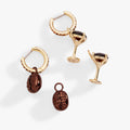 Espresso Martini Interchangeable Charm Huggie Hoop Set of 2 4