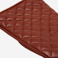 Emilia (brown) - Classic Italian lambskin leather gloves with cashmere lining and checkered pattern 6