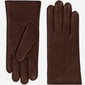 Evelyn (brown) - Goatskin leather gloves with soft lambswool lining and touchscreen feature 1