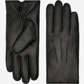 Ezra (black) - Lambskin leather gloves with warm rabbit fur lining and touchscreen feature 1