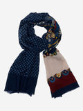 Edoardo (blue) - Soft and lightweight Italian scarf from 100% wool 1