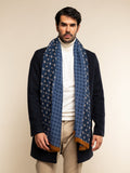 Andrea (blue) - Soft and lightweight Italian scarf from 100% wool 7