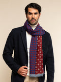 Andrea (red/blue) - Soft and lightweight Italian scarf from 100% wool 7