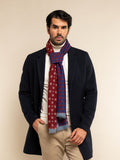 Andrea (red/blue) - Soft and lightweight Italian scarf from 100% wool 9