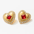 FS x For Love & Lemons Ruby Red Heart Earrings 1