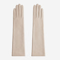 Leonora (cream) - Italian cashmere lined 6-button length leather gloves 1