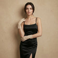 Leonora (cream) - Italian cashmere lined 6-button length leather gloves 5