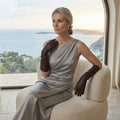 Leonora (dark brown) - Italian "8 button length" cashmere lined leather gloves 5