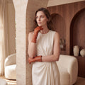 FC04 (cognac) - Women's Italian cashmere lined leather gloves 4