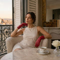 FC04 (deep red) - Women's Italian cashmere lined leather gloves 4