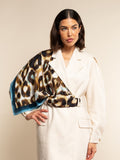 Bruna (blue)- Soft and lightweight Italian foulard from pure silk 7
