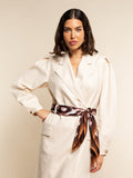 Bruna (brown/orange)- Soft and lightweight Italian foulard from pure silk 6