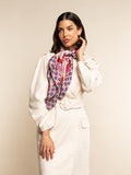Bruna (pink)- Soft and lightweight Italian foulard from pure silk 10