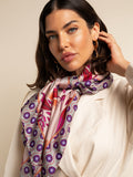 Bruna (pink)- Soft and lightweight Italian foulard from pure silk 5