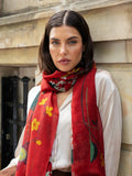 Evelina (red) - Soft and lightweight Italian scarf from premium wool 6