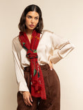 Evelina (red) - Soft and lightweight Italian scarf from premium wool 7