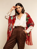Evelina (red) - Soft and lightweight Italian scarf from premium wool 8