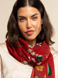 Evelina (red) - Soft and lightweight Italian scarf from premium wool 9