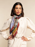 Fiorella (red/blue) - Soft and lightweight Italian foulard from pure silk 1