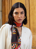 Giorgia (green/pink) - Italian soft and lightweight foulard made from pure silk 10