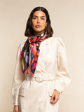 Giorgia (green/pink) - Italian soft and lightweight foulard made from pure silk 6