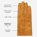 Beatrice  - Italian suede leather gloves with luxurious natural sheep fur lining 9