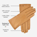 Isabella (vac) - Italian lambskin leather gloves with cashmere lining 5