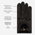 Raffaella (black) – Luxurious Italian peccary driving gloves 10