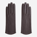 FS02Z (darkbrown) - Women’s unlined Italian lambskin leather gloves 1