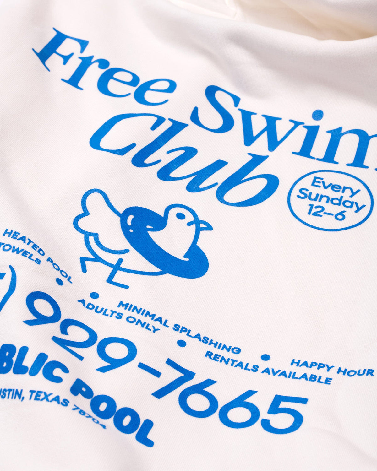 Swim Club Hoodie — White