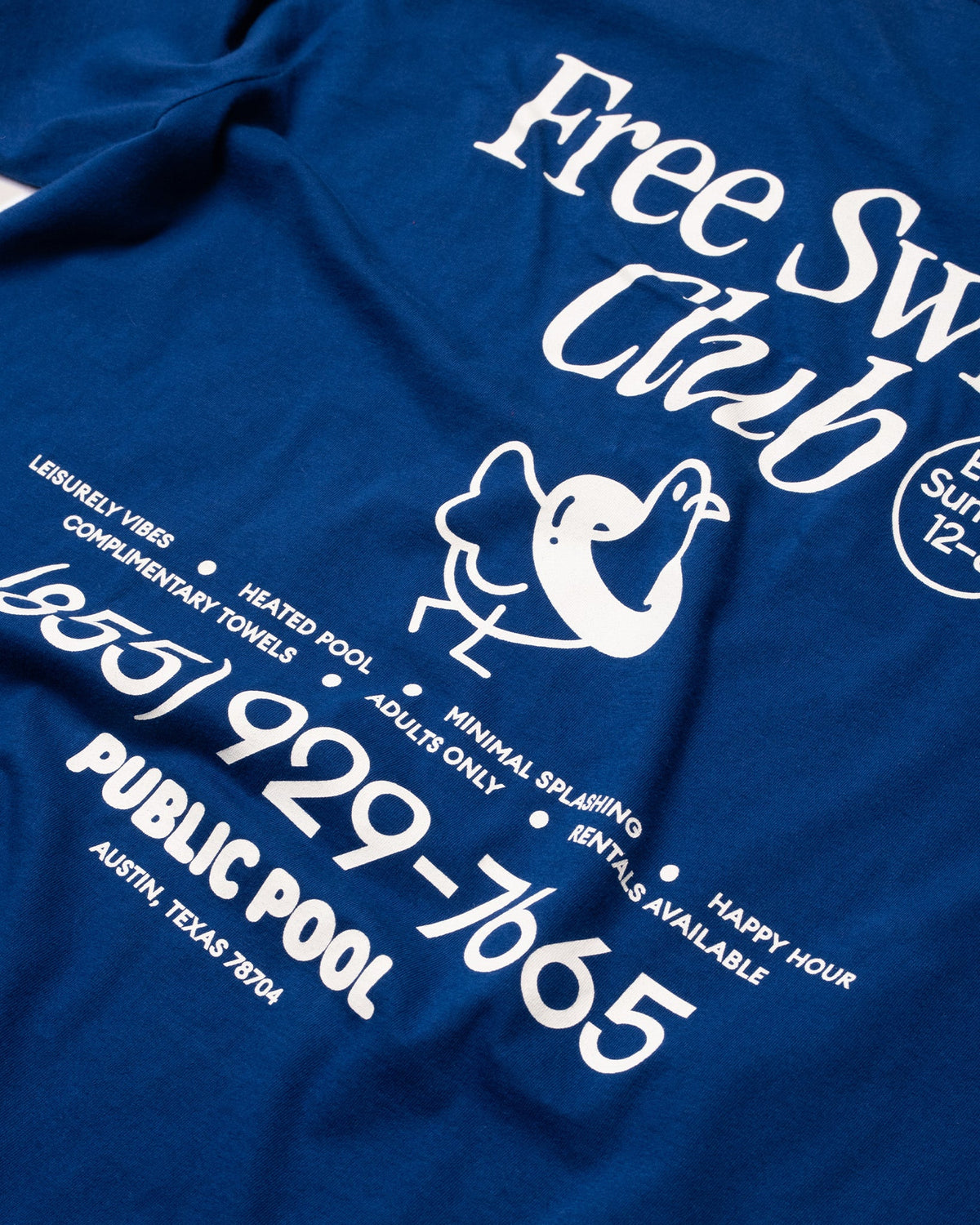 Swim Club Tee — Cobalt