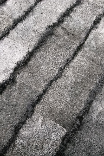 Funky Stripes – Shearling Fur Rug for Cozy Bedrooms, by Homelosophy