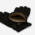 Fabrizio (black) – Tweed men's gloves with touchscreen capability and adjustable snap button 3