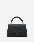 Federica (black) - Italian calf leather women's crossbody bag (with shoulder strap) 1