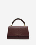 Federica (eggplant) - Italian calf leather women's crossbody bag (with shoulder strap) 3