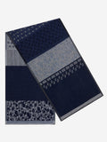 Federico (grey/blue) - Warm and soft Italian scarf from wool blend 1